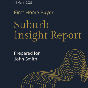 First-Home buyer suburb insight report