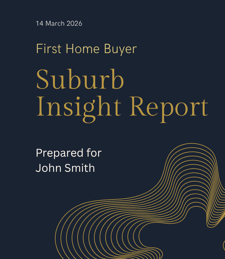 First-Home buyer suburb insight report